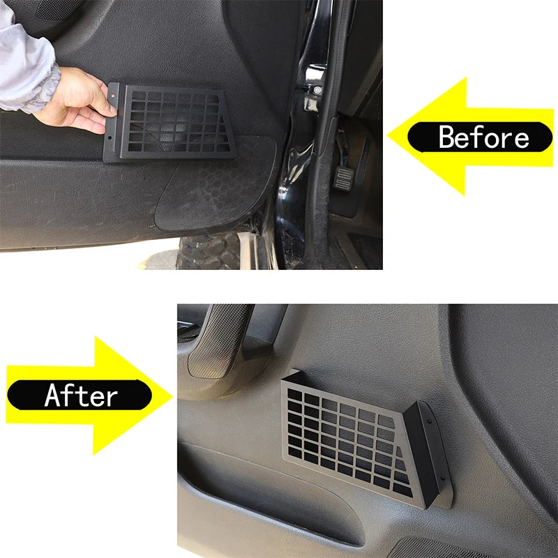 Organizzatore per telefono da porta anteriore nero in lega di alluminio H3 2005 2009