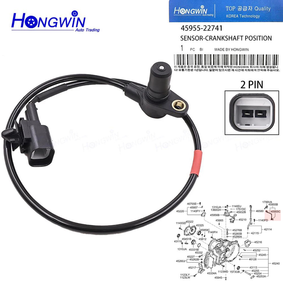 Snímač polohy klikového hřídele pro Hyundai Accent Kia Rio 2006-2011 1.6L