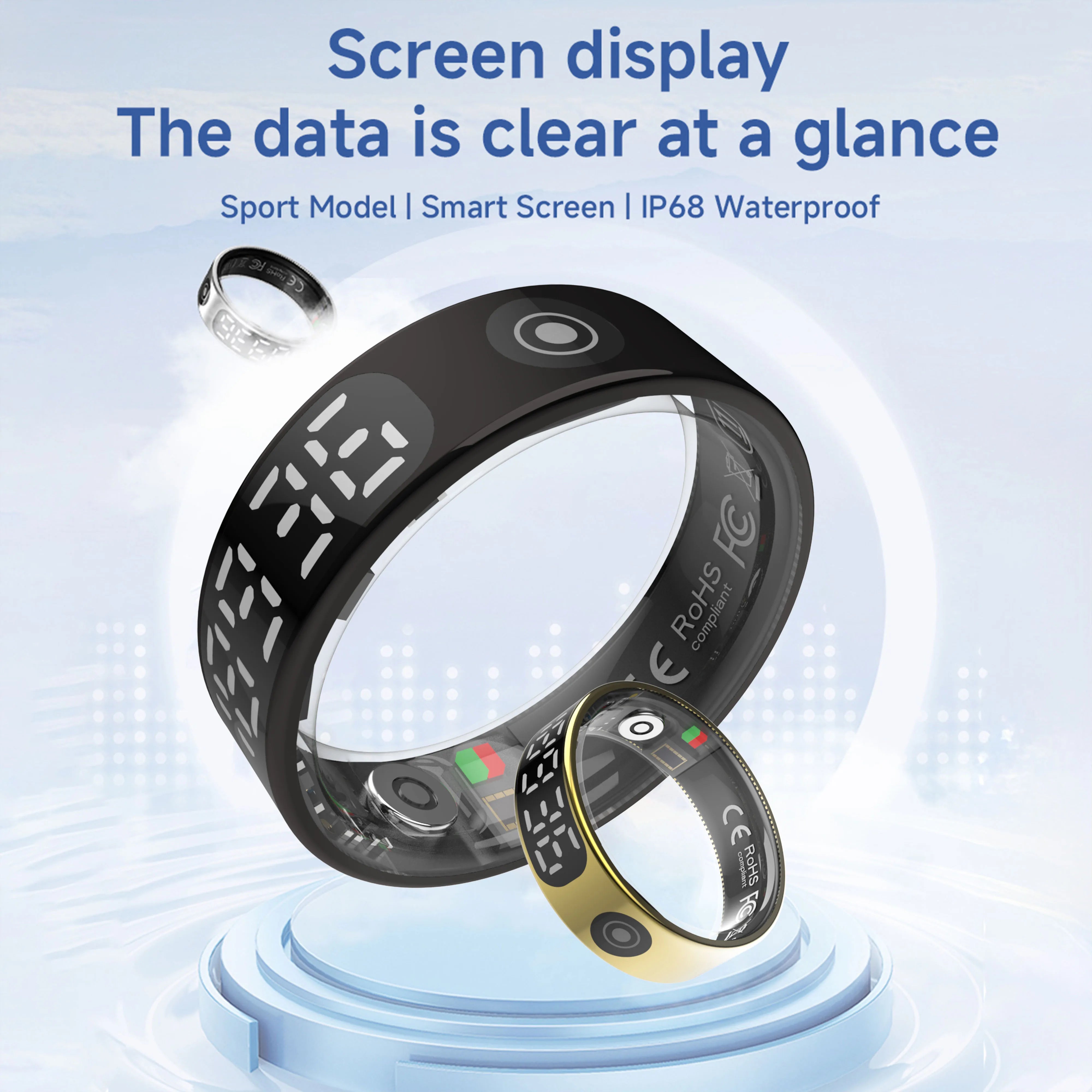 2025 Smart Ring Waterproof 5ATM | Health, Heart Rate, Sleep Monitoring