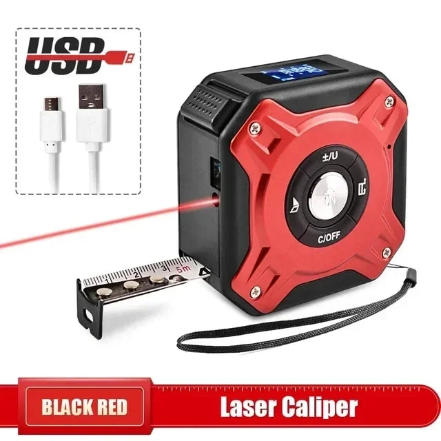 3 In 1 Laser Measuring Tool 40/60M &ndash; Dual Tape Laser Red / 60m
