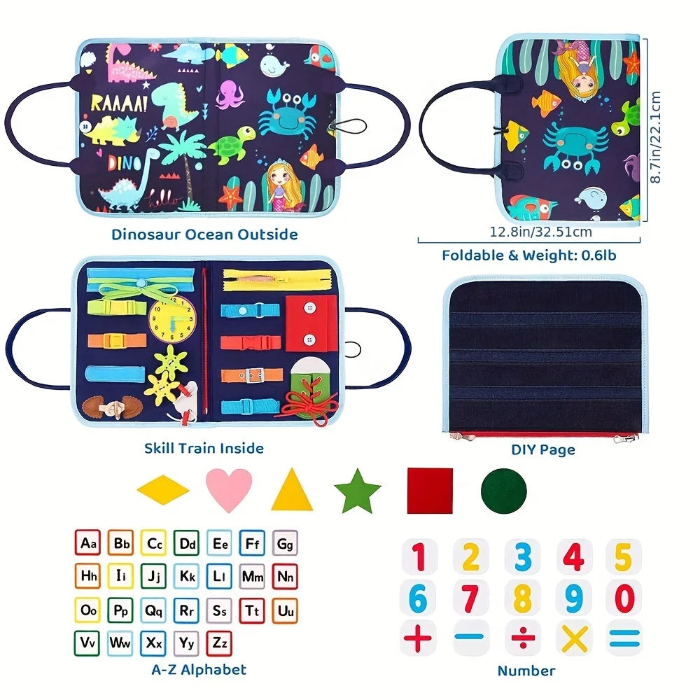 20-in-1 Montessori Toddler Busy Board &ndash; Sensory Play