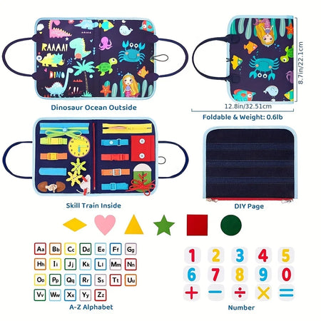 20-in-1 Montessori Toddler Busy Board &ndash; Sensory Play