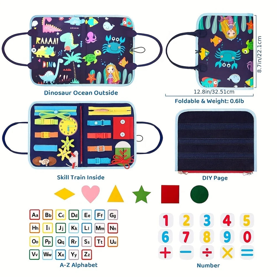 20-in-1 Montessori Toddler Busy Board &ndash; Sensory Play