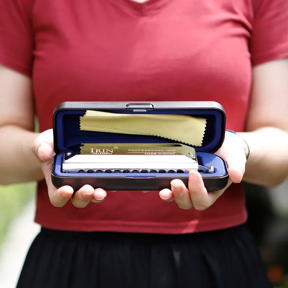 IRIN 12 Hole 48 Tone Harmonica &ndash; Chromatic Switch Pro