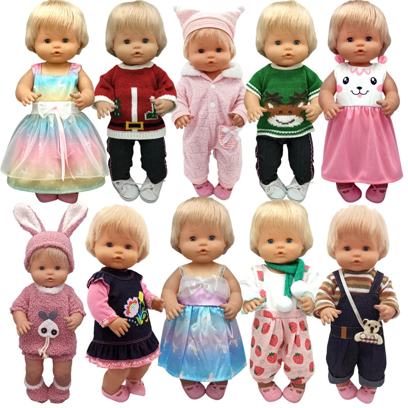 Grey Rompers Set with Hat and Socks for 40cm Baby Doll