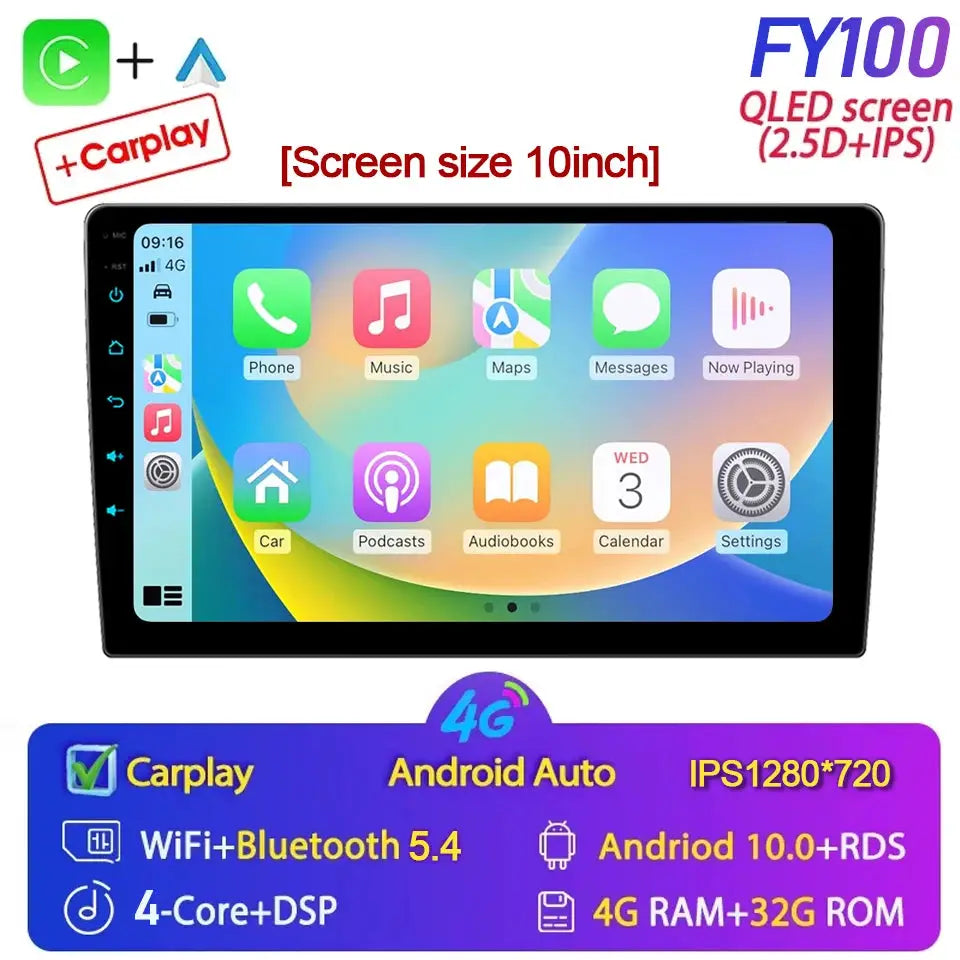 Android 15 Car Stereo 9 Inch Head Unit With QLED Screen, GPS by InterCyprus Trading Ltd