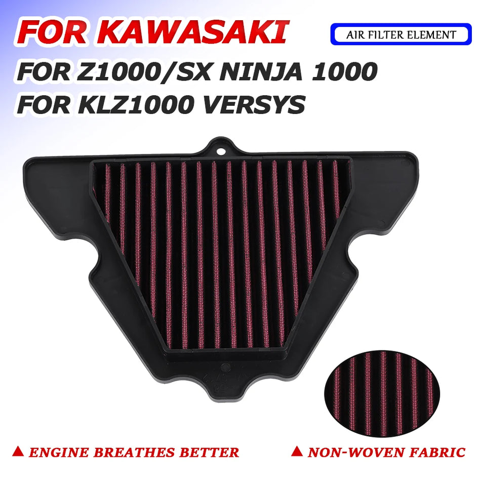 Kawasaki Ninja 1000 Air Filter with High Airflow, Nonwoven Fabric