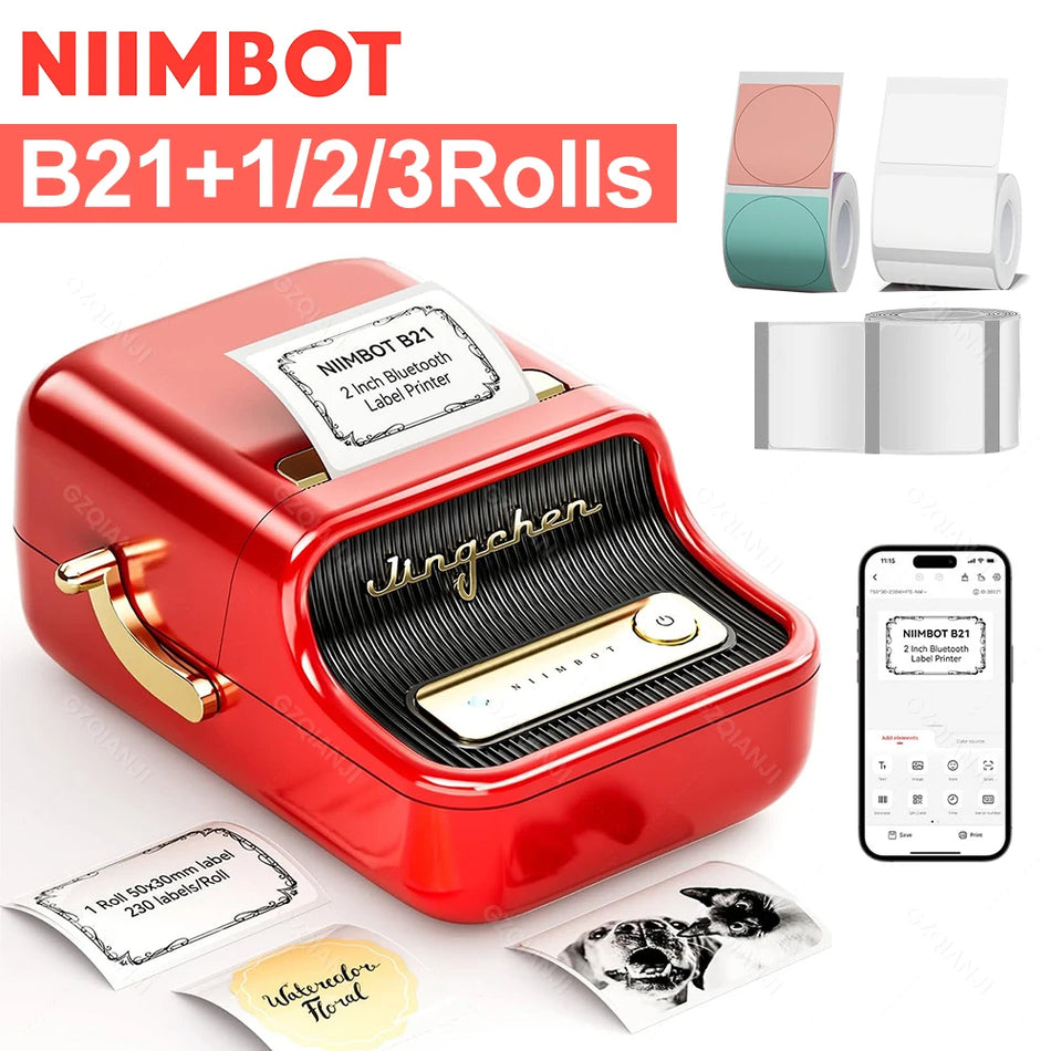 Niimbot B21 Mini Prenosni Bluetooth Termalni Tiskalnik Etiket za Domačo Pisarno