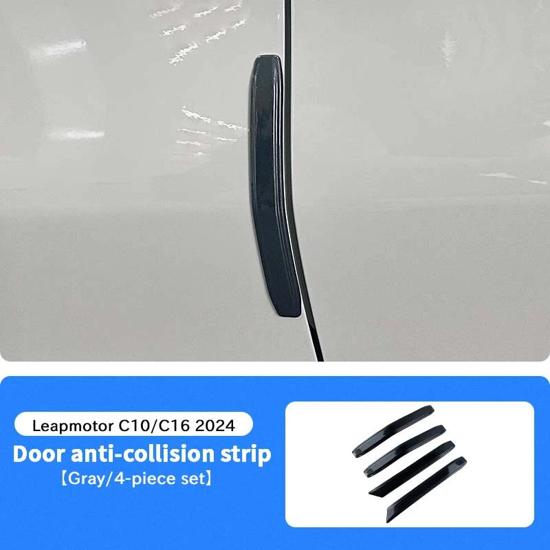 2024 Leapmotor C10 C16 Door Edge Protector - ABS Anti-Collision &amp; Scratch-Resistant Strip Door 4Pcs Gray