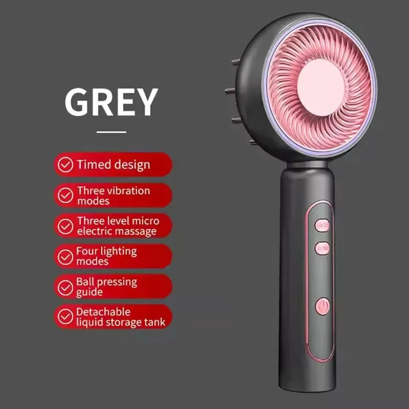 Electric Hair Regrowth Brush &ndash; Infrared Light Therapy GRAY