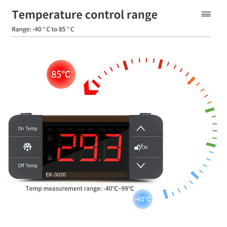 EK-3020 Digital Temperature Controller &ndash; Dual Relay Output for Precise Temperature Control