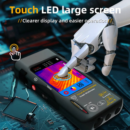 Advanced BSIDE SH7 Digital Multimeter &amp; Thermal Imaging Camera with Macro Lens for Electrical Diagnostics