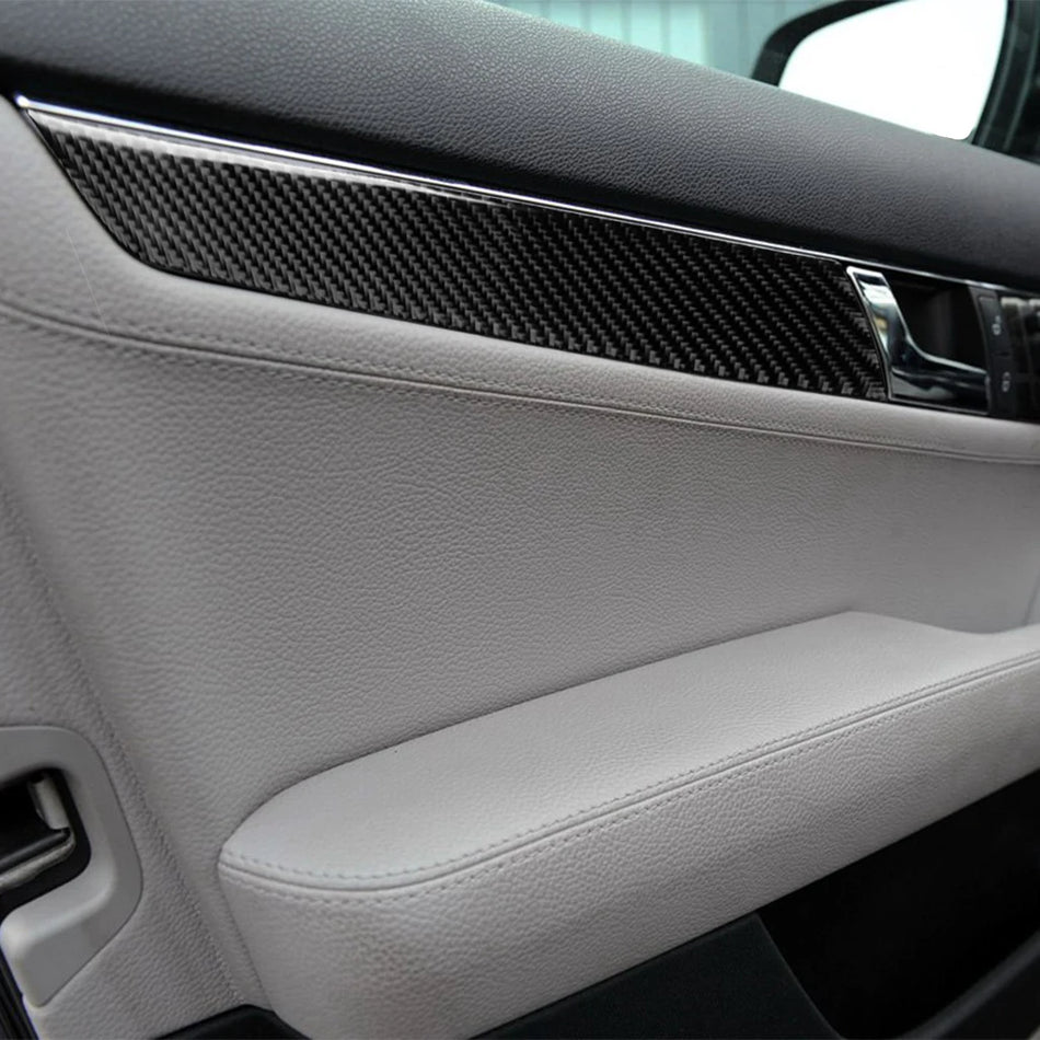 Naklejki na panel drzwi z włóknem węglowym 3K do Mercedes-Benz W204