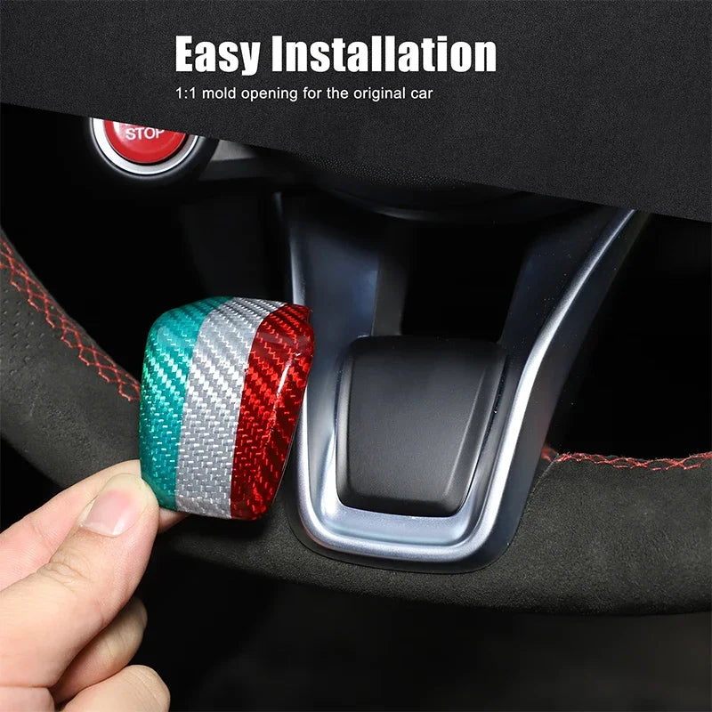 Karbon Fiber V Çerçeve Kapağı Alfa Romeo Giulia Stelvio Tonale