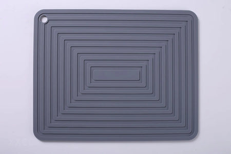 Silicone Pot Mat &ndash; Thickened Heat Insulation and Non-Slip Design dark gray / 28x22cm / Rectangular