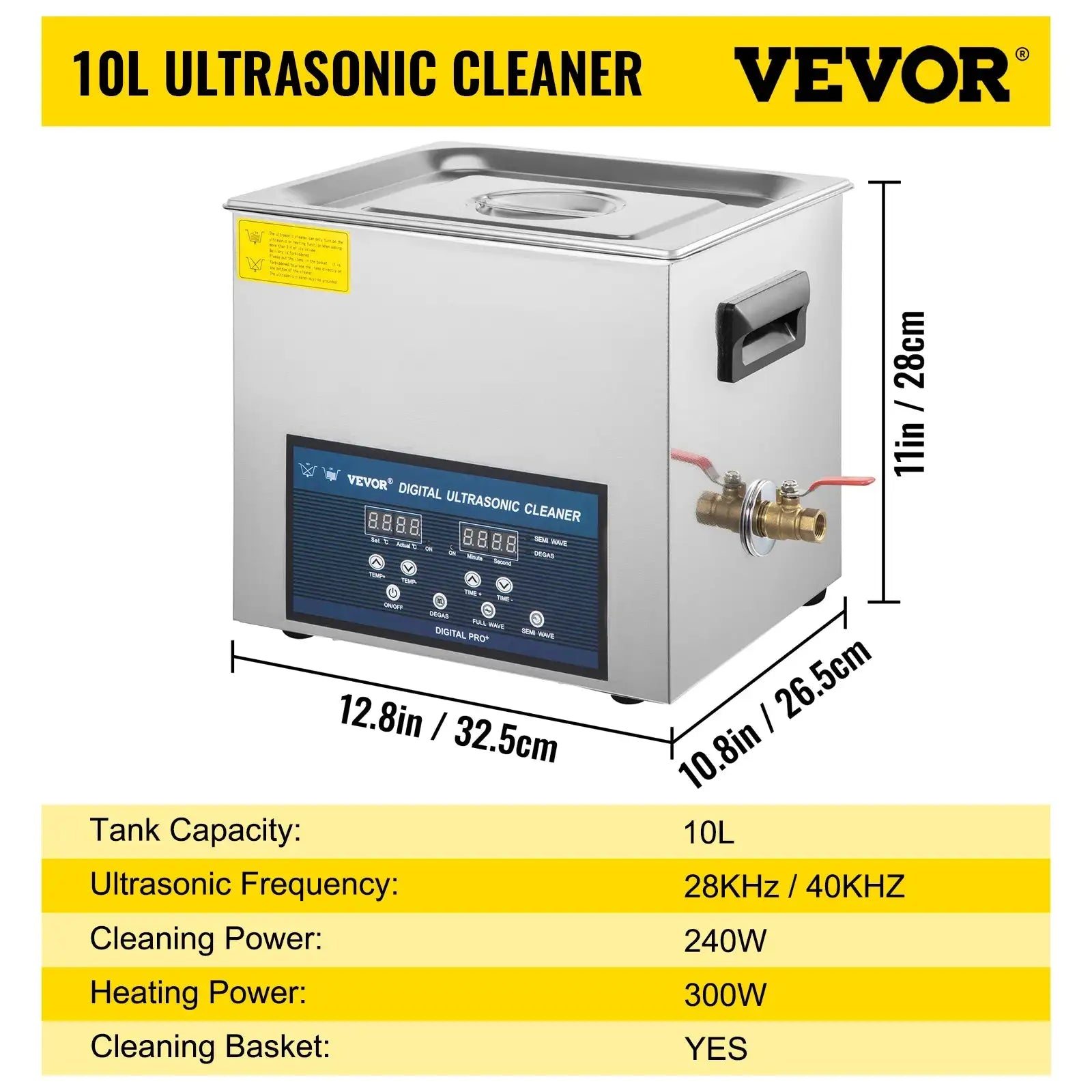 Dual Frequency Ultrasonic Cleaner 10L 30L Digital 10 L Tank / Poland