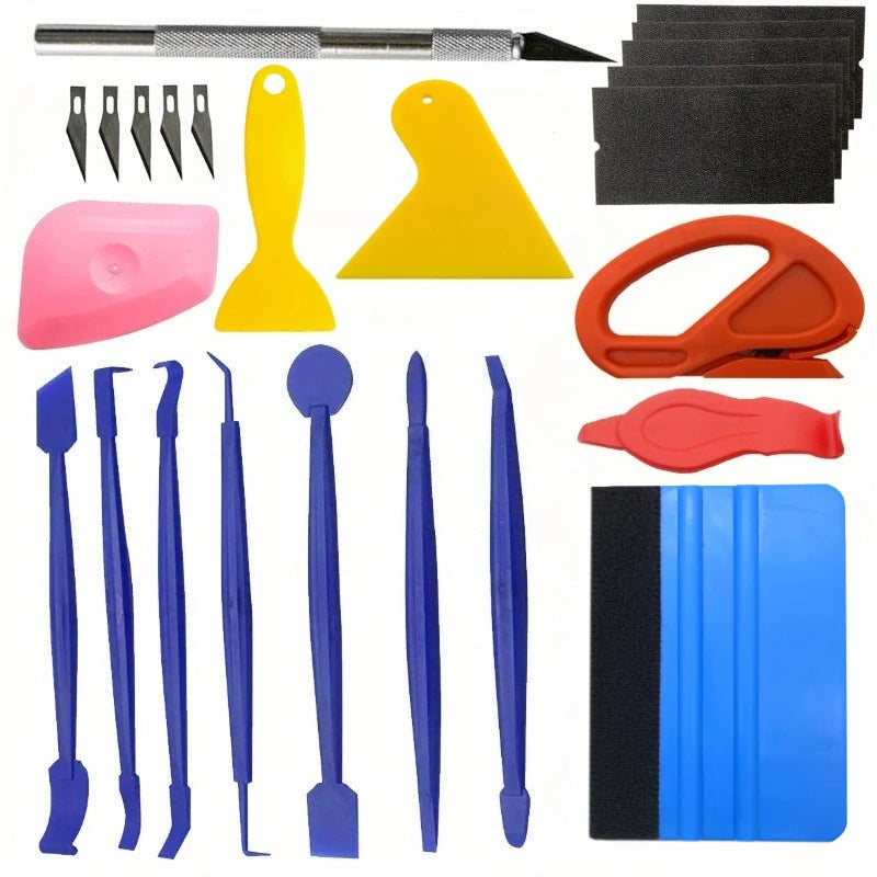 Car Wrapping Vinyl Tool Kit Pro &ndash; Includes 10 19 24 Pcs Set 1-24Pcs