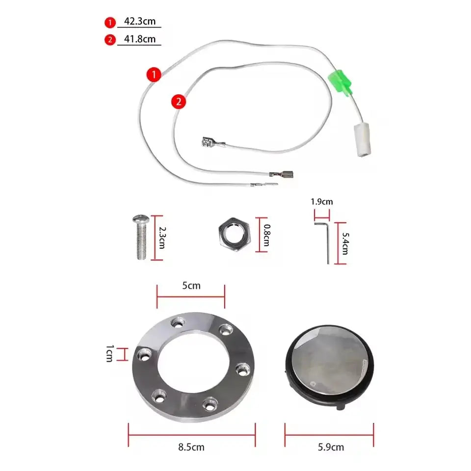 Defective Products Universal 380mm 15' Inch Steering Wheel with Horn Button Kit Copy Wood Car Auto Racing Sport Steering Wheel by InterCyprus Trading Ltd