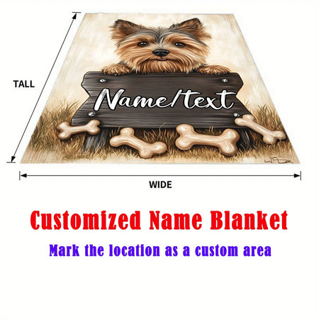 Customizable Yorkshire Puppy Blanket &ndash; Lightweight Durable