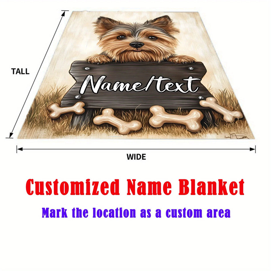 Customizable Yorkshire Puppy Blanket &ndash; Lightweight Durable