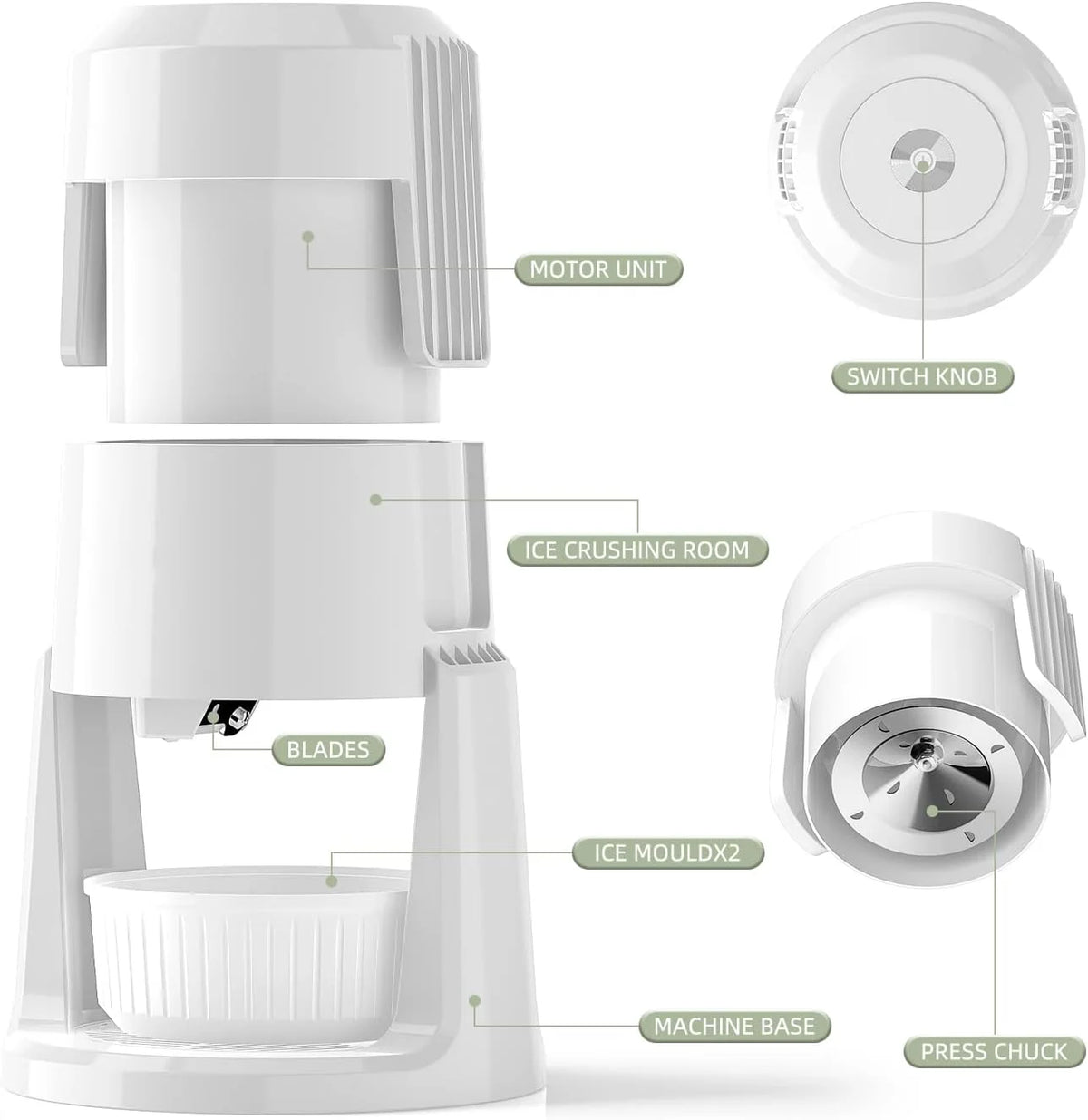 Ice Shaving Machine &ndash; Two Speed Adjustable For Household