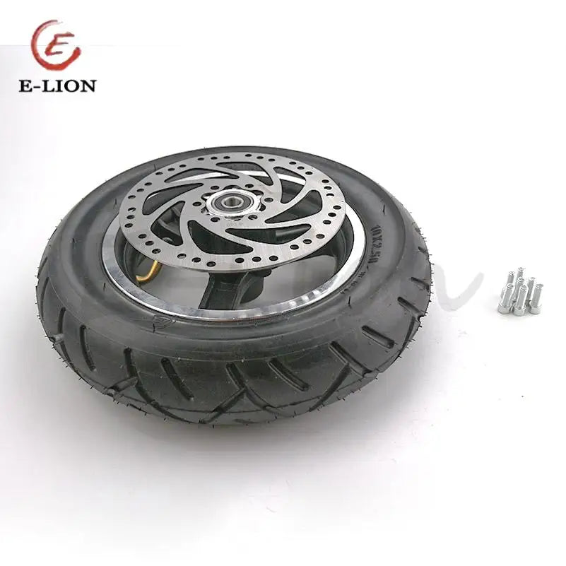 10 Inch Electric Scooter Wheels with Disc Brake - 10X2.50 Hollow Tyre Set
