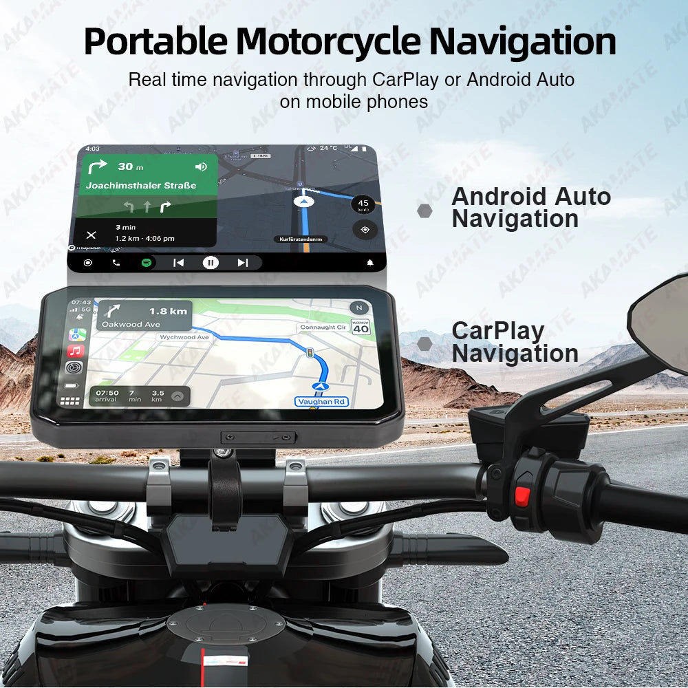 Motorcycle Recorder CarPlay Android Auto 6.25Inch &ndash; Remote