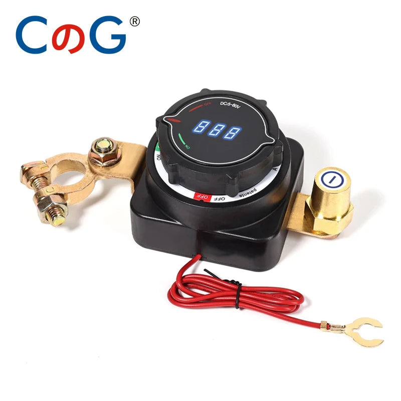 CG Digital Battery Disconnect Switch with Voltmeter for 5-80VDC Systems
