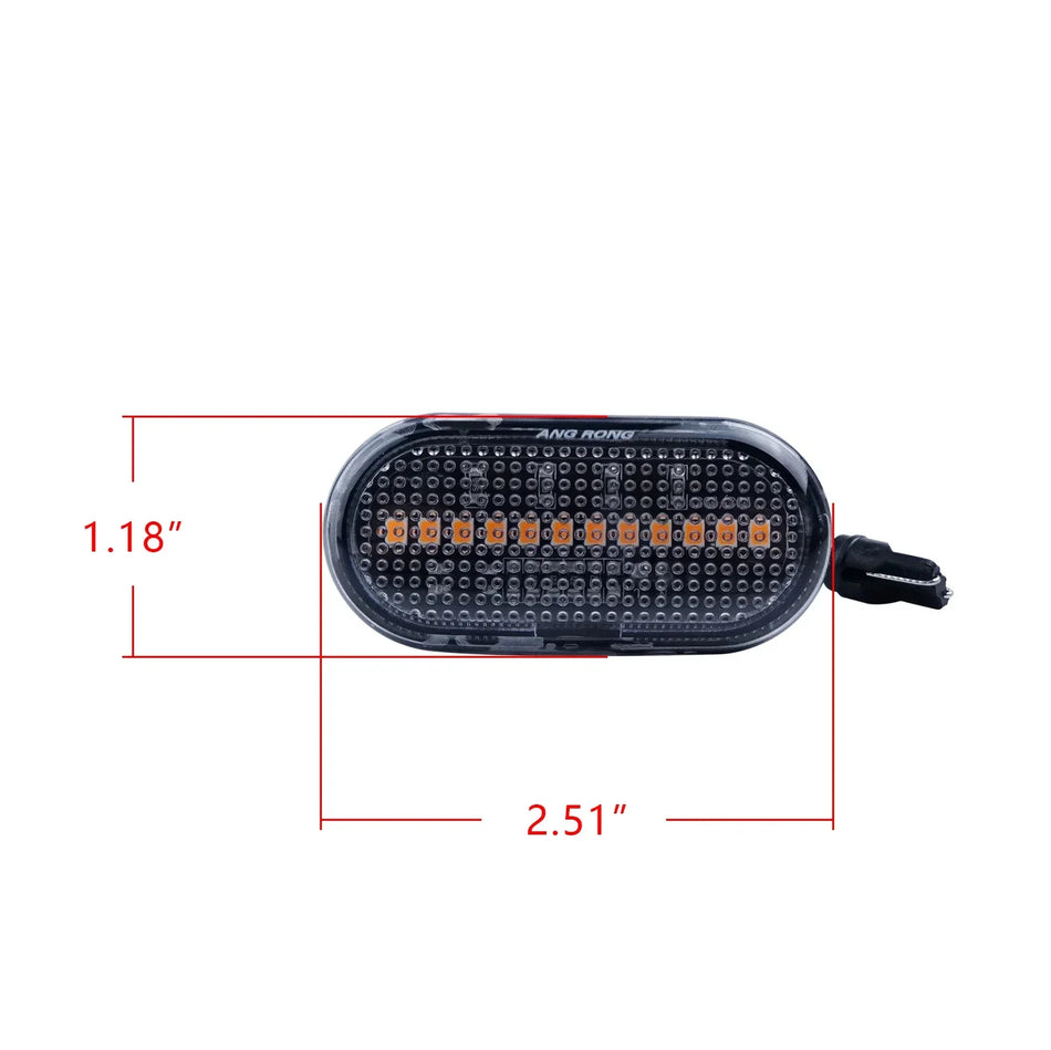 Indicator Light For Opel Vauxhall Vivaro Amber LED 2-Piece Set Direct Fit With Clear Lens
