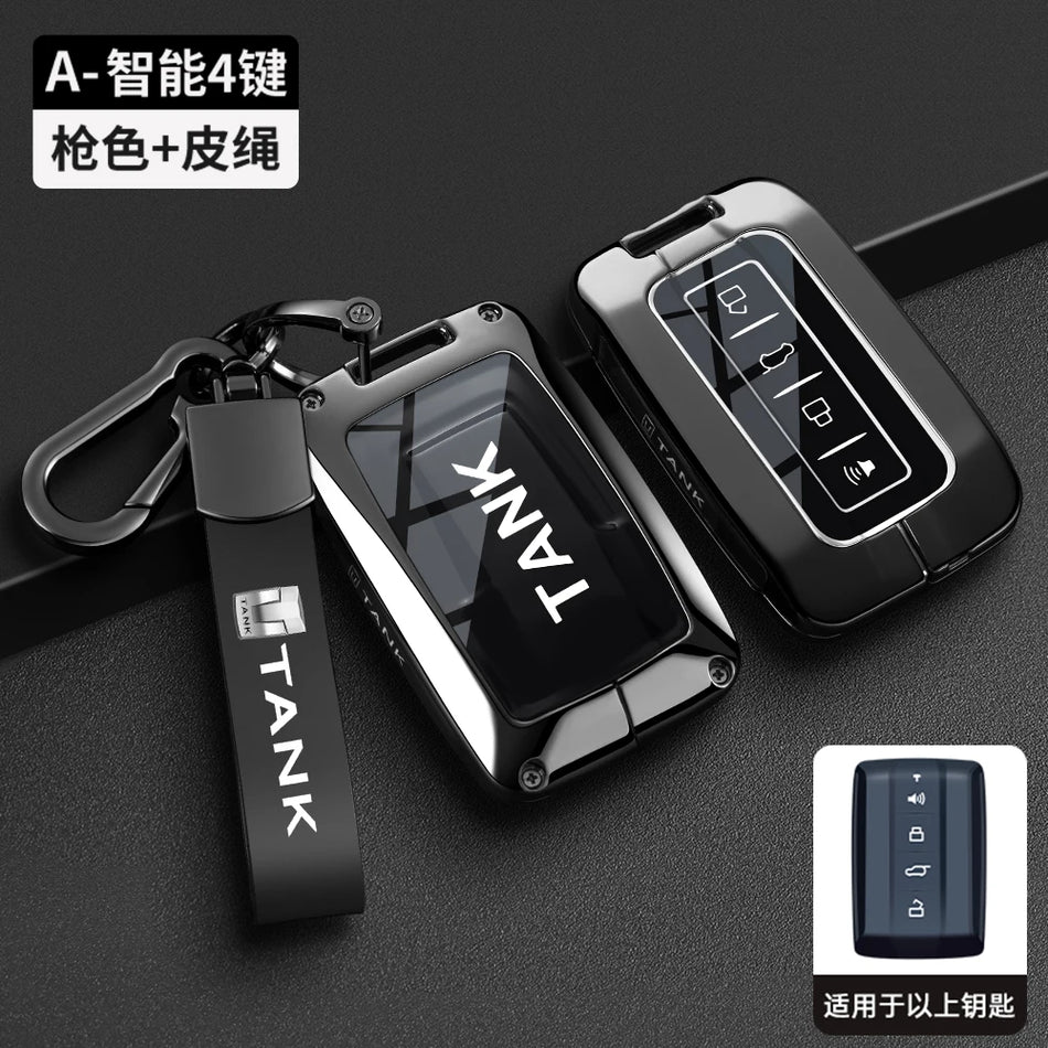 WEY Tank 300 and 500 Car Key Case Made of Galvanized Alloy, Shields Remote from Scratches and Wear