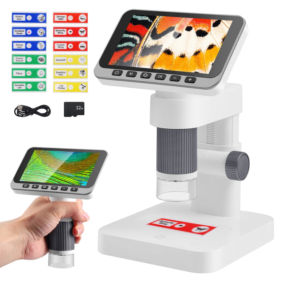 Bärbar Digital Mikroskop 5x1600x 1080p WiFi USB Handhållen