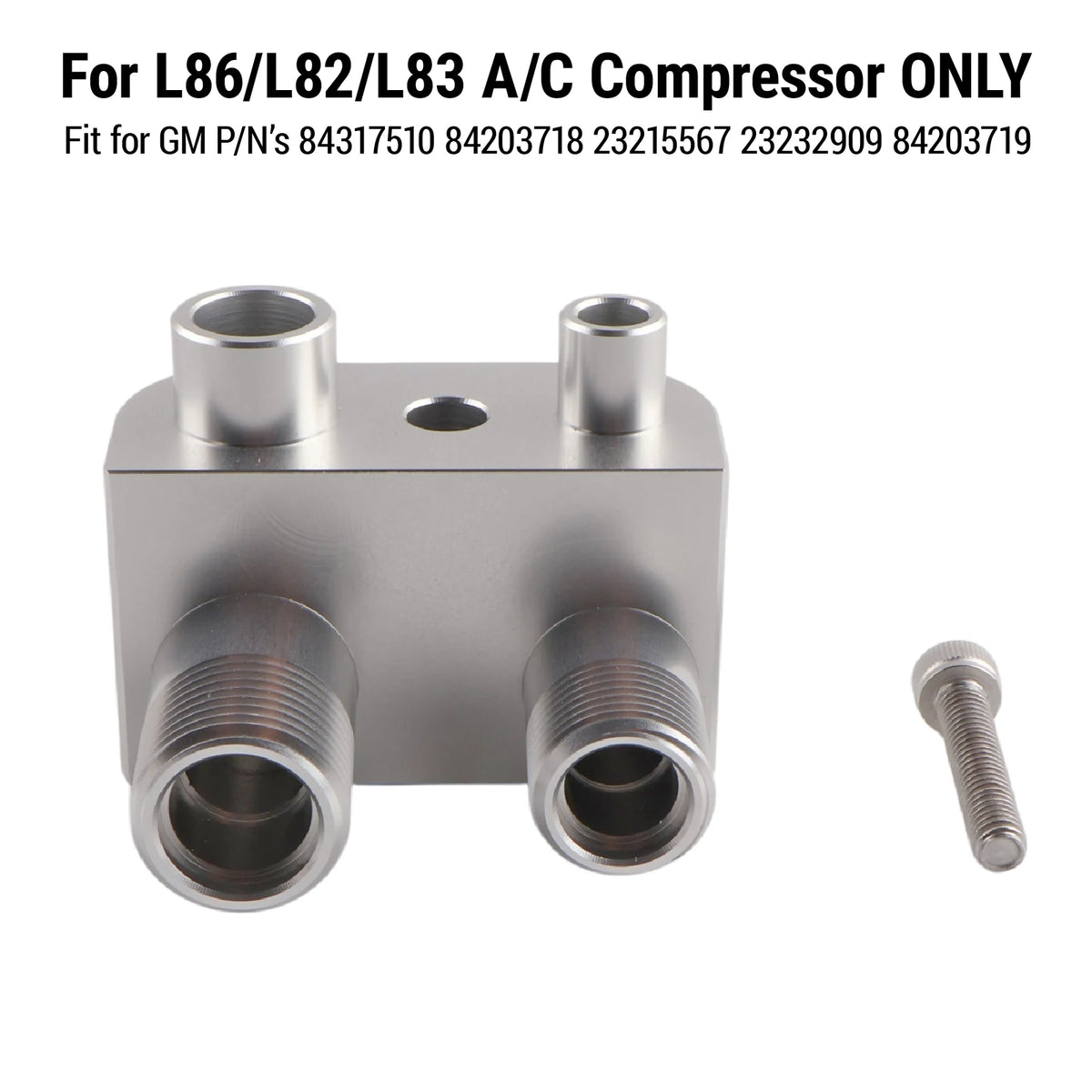 AC Line Compressor Adapter For GM Gen V L86 L83 Engine Swap Fitting by InterCyprus Trading Ltd