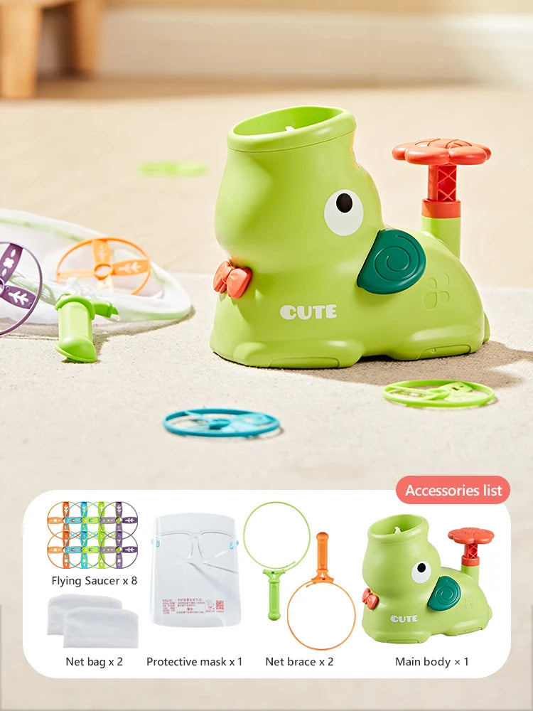 Air Discs Launcher &ndash; Fun Indoor and Outdoor Flying Game Green