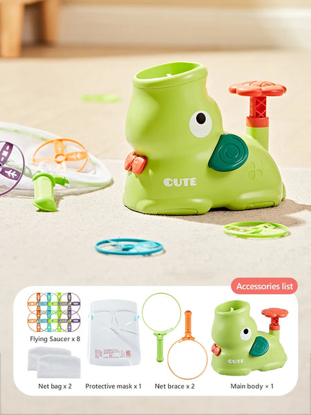 Air Discs Launcher &ndash; Fun Indoor and Outdoor Flying Game Green