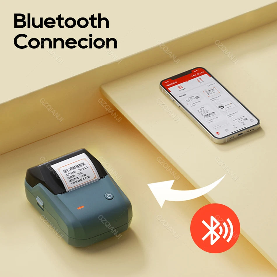 Niimbot B1 portatīvais rokas etiķešu printeris, Bluetooth termālais svītrkodu un QR kodu printeris