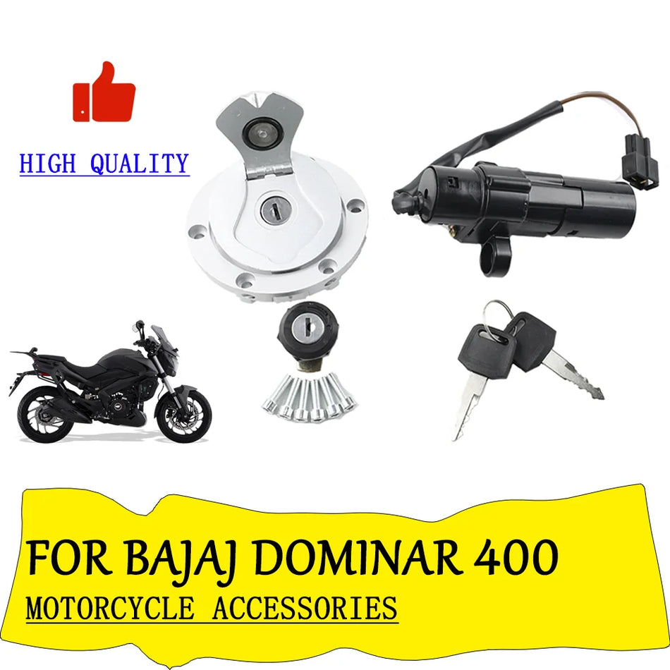 Σετ διακόπτη ανάφλεξης Bajaj Dominar 400 με κλειδαριά κλειδιού και τάπα ρεζερβουάρ