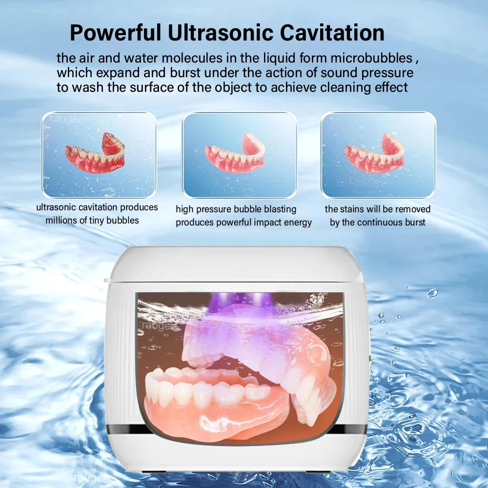 Ultrasonic Cleaner 48KHz UV Light &ndash; Gentle Cleaning Power