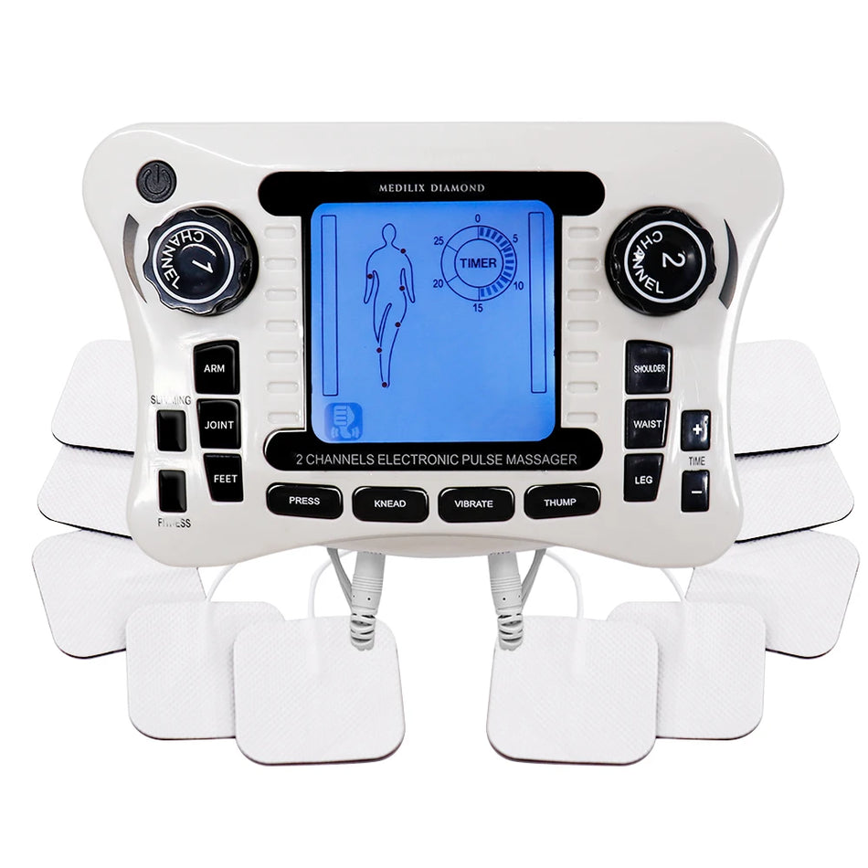 EMS Νευρικός Μυϊκός Διεγέρτης TENS Μασάζ με Ζύμωμα, Πίεση, Δόνηση