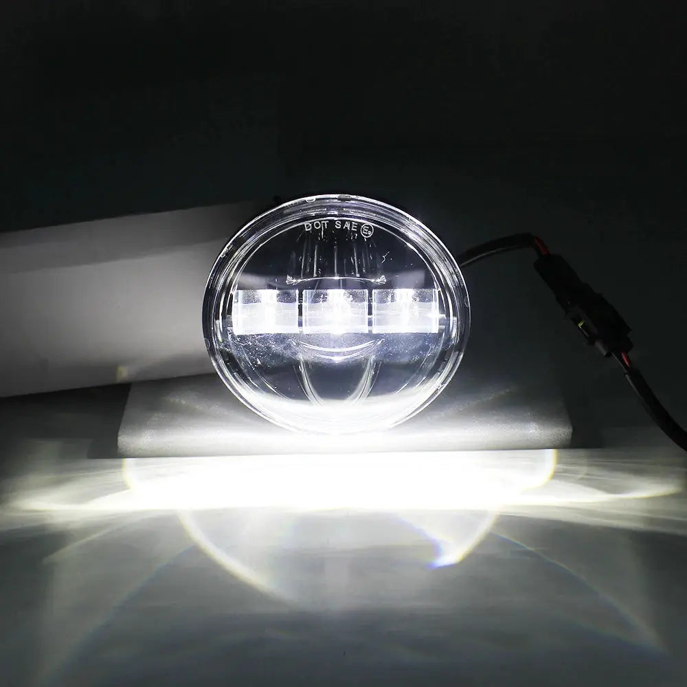 4.5 Inch LED Fog Lights Projector 4-1/2" Headlight Motorcycle Auxiliary Lamp for Electra Glide Road by InterCyprus Trading Ltd