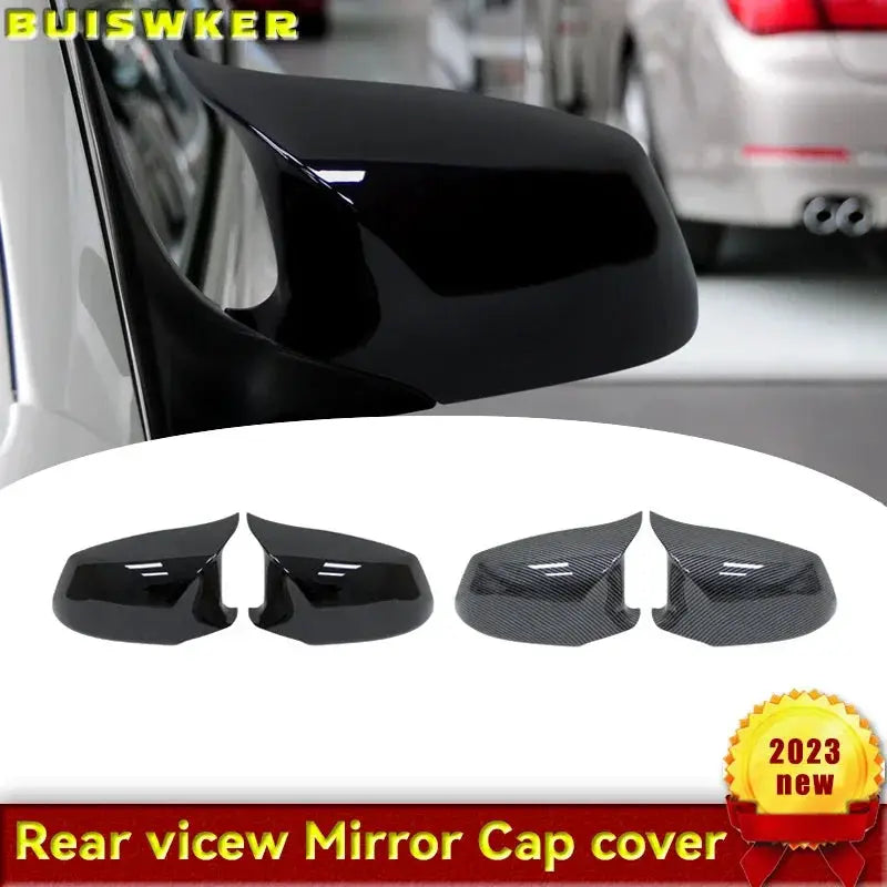 For BMW 5 6 7 Series F10 F11 F18 GT 5GT F07 F06 F12 F13 LCL RearView Caps Side Wing Mirror Cover Black Carbon Look by InterCyprus Trading Ltd
