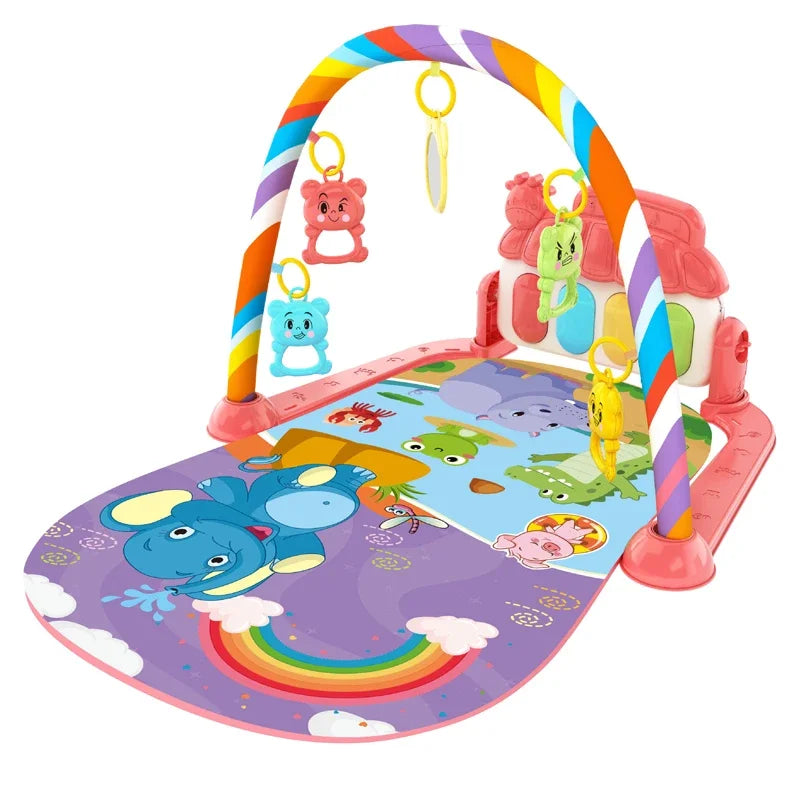 Baby Activity Gym - Musical Piano Keyboard Play Mat red elephant