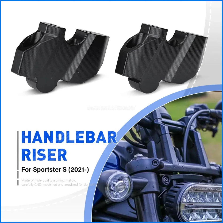 Зажим подъемника руля Harley-Davidson Sportster S (2021-) для более высоких рулей, CNC алюминий, прочное крепление