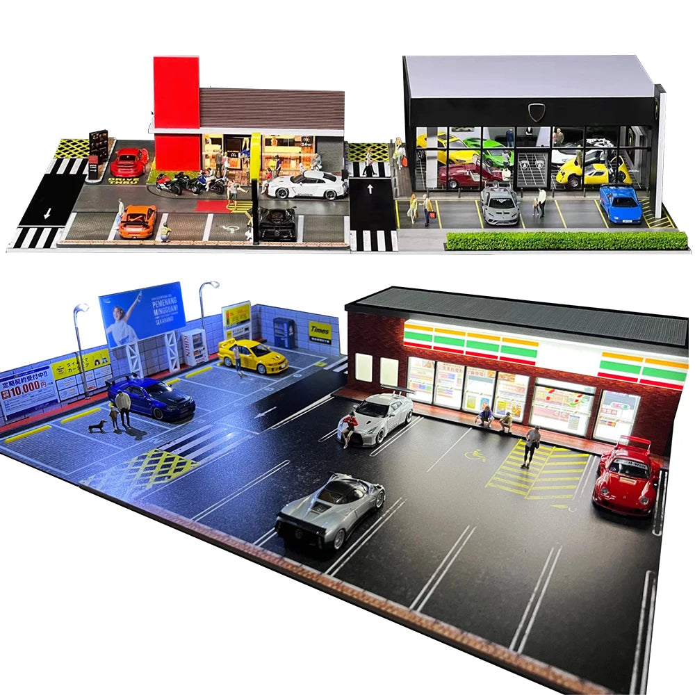 GFans 1:64 Diorama Car Garage &ndash; LED Lights Display