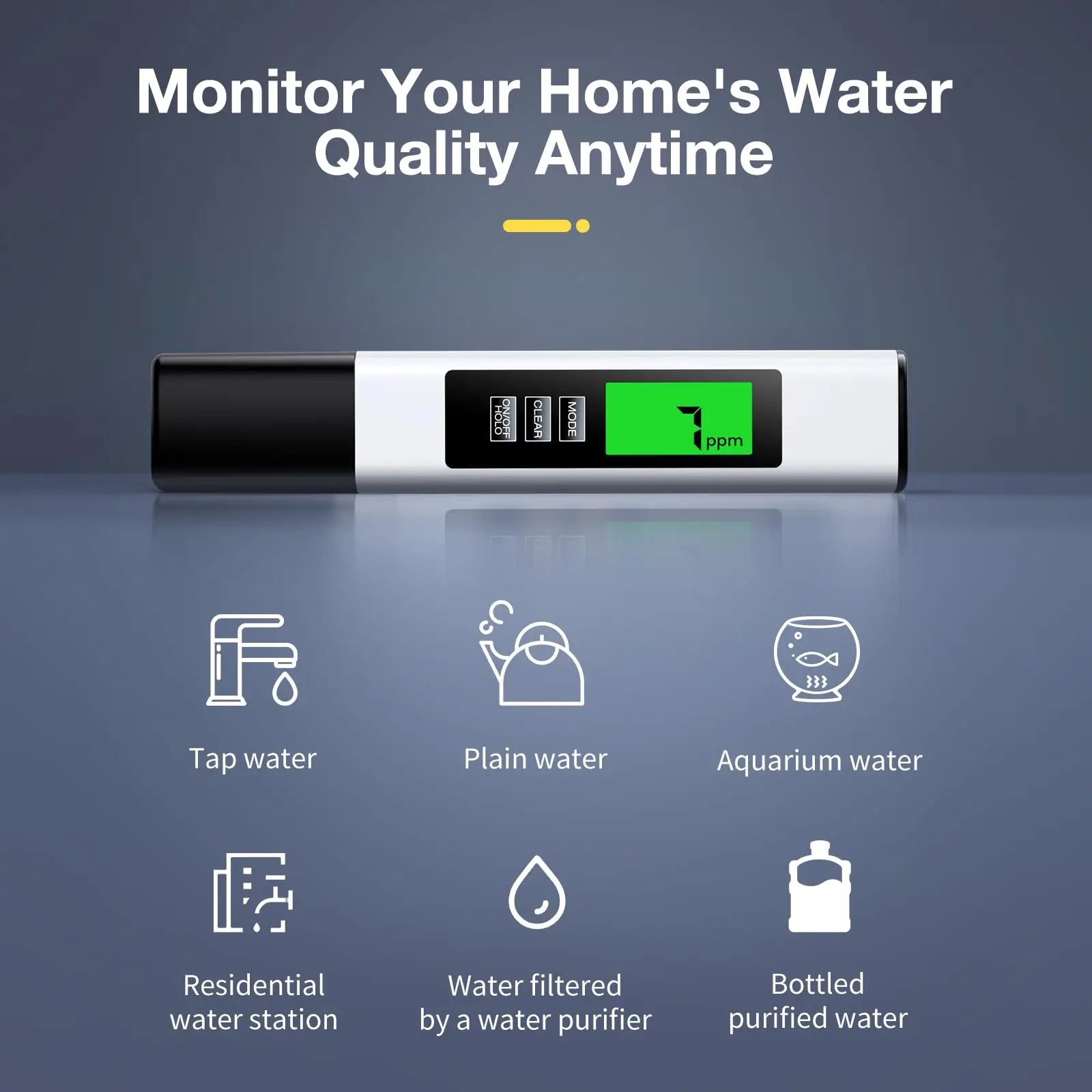 3 in 1 TDS Meter Digital Water Quality Tester for Tap, Pool, Hydroponics, and Aquarium