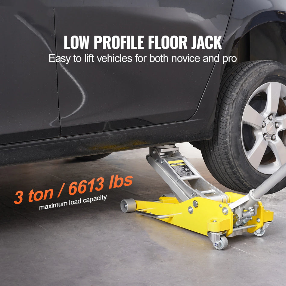 SucceBuy 3T/2T Floor Jack &ndash; Aluminum Hydraulic Quick Lift
