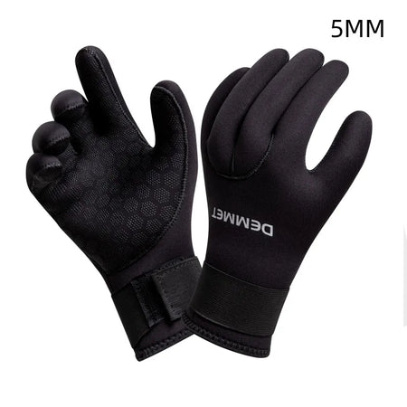 3mm 5mm Neoprene Diving Gloves - Heated Winter Wetsuit for Men &amp; Women 5MM / CHINA / S