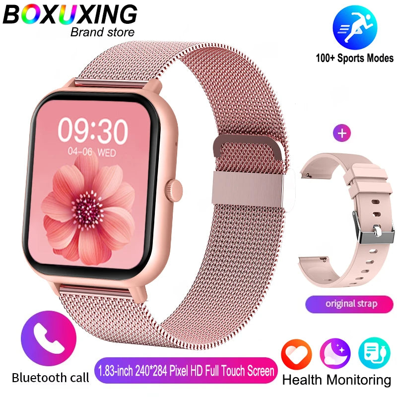 Xiaomi 2025 Smart Watch &ndash; HD AMOLED 1.83 Inch Display Pink mesh belt / HD Call Smart Watch