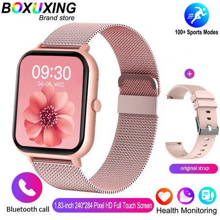 Xiaomi 2025 Smart Watch &ndash; HD AMOLED 1.83 Inch Display Pink mesh belt / HD Call Smart Watch