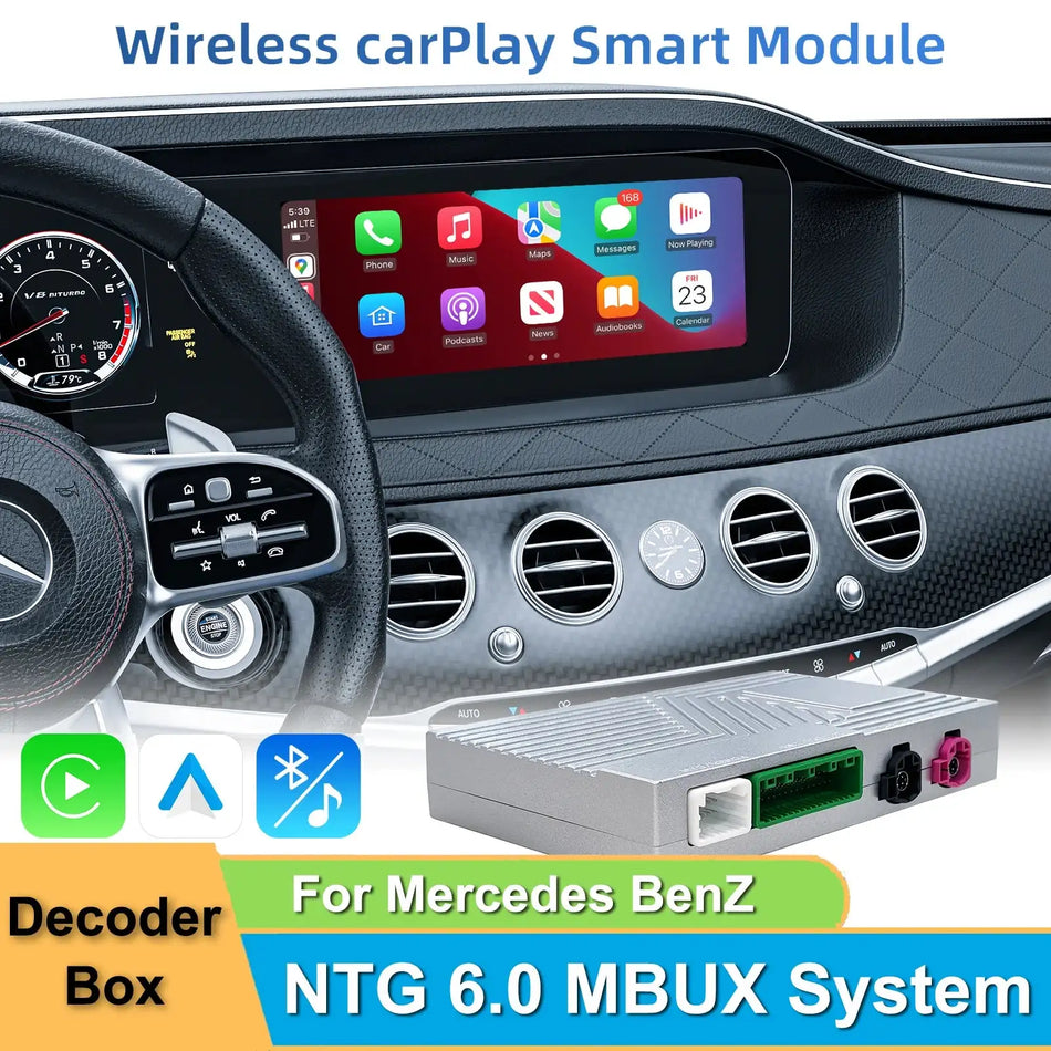 Decoder Wireless CarPlay Android Auto MBUX NTG6 Mercedes