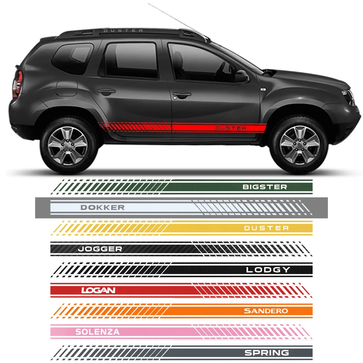 Autocolant Lateral U Dacia Duster D5 Sport Film Decalcomanie autocolant-lateral-u-dacia-duster-d5-sport-film-decalcomanie